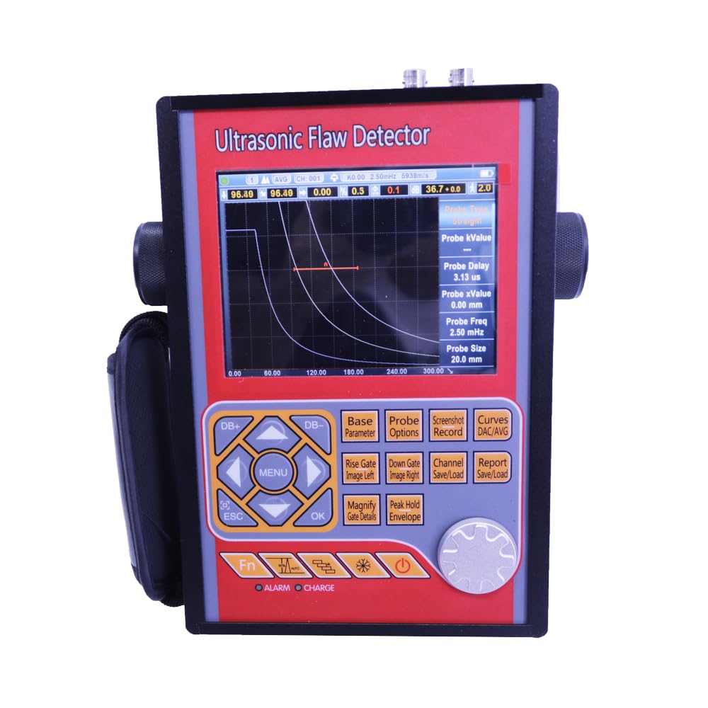 New GR680 Portable Ultrasonic Flaw Detector Defect Inspection Tester 0 to 15000 mm NDT Digital Flaw Meter 4MHz φ10mm Probe BNC Interface