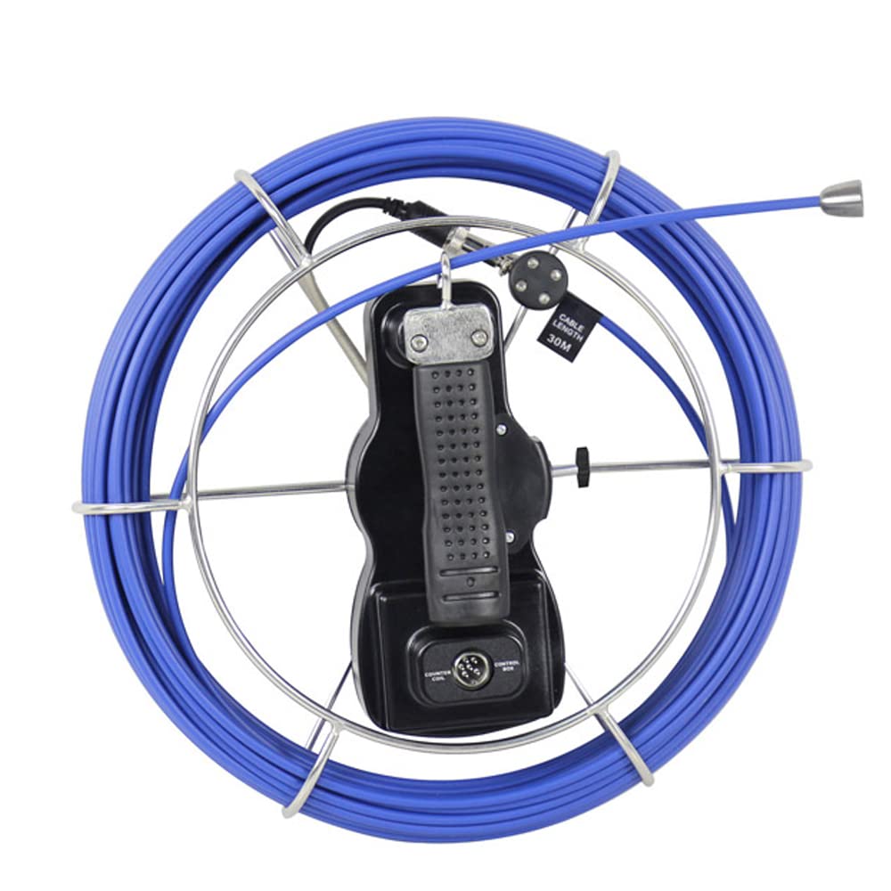 Graigar A2-C23L IP68 Waterproof Plumbing Pipe Inspection Camera 98ft(30M) Cable 9 Inch Screen DV Recorder with Locating and Receiving Function