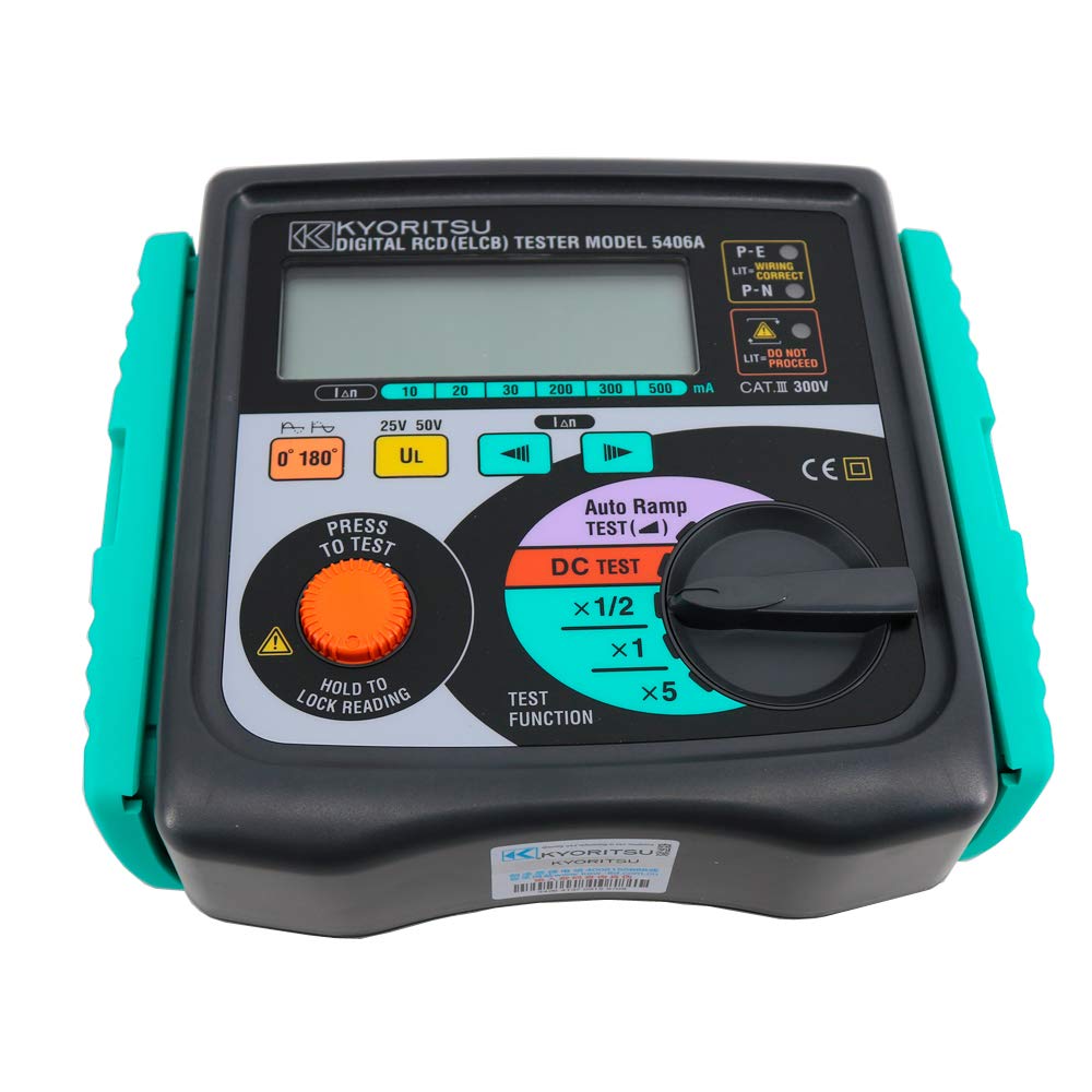 Graigar KYORITSU 5406A Digital RCD (ELCB) Testers High Accuracy with 3 LED for Checking Correct Wiring Status