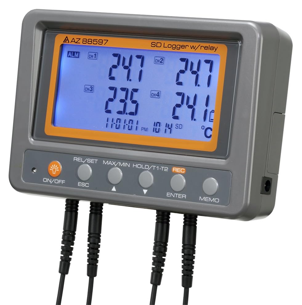 AZ88597 4Channel Thermistor Thermal Thermometer Recorder Data Logger with Relay
