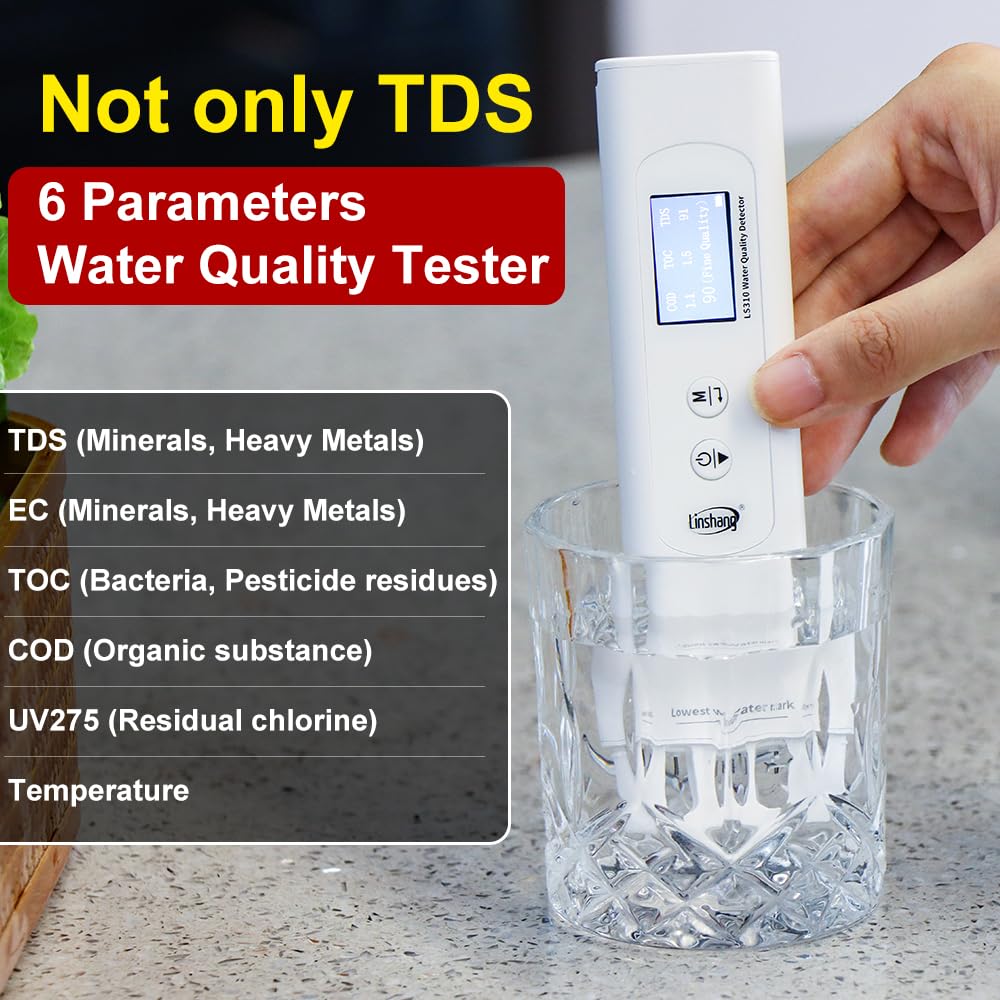 LS310 Digital Multi-Parameter Water Quality Tester Pen Type Drinking Water Analyzer COD TOC TDS UV275 Electrical Conductivity Tester