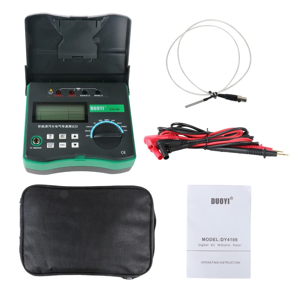 DY4106 Micro-ohmmeter DC Milli OHM Meter Electrical Car Test Micro ohm Meter Digital Automotive Circuit Resistance Tester