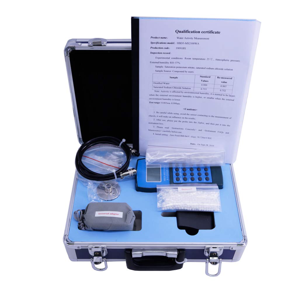 HBD5-MS2100Wa Portable Food Water Activity Tester Meter Smart Moisture Content Tester 0.003-1.000Aw