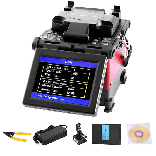 Graigar JW4108S Fully Automatic Heating Intelligent Optical Fiber Fusion Splicer Fiber Optic Splicing Machine 5 Inch LCD Display