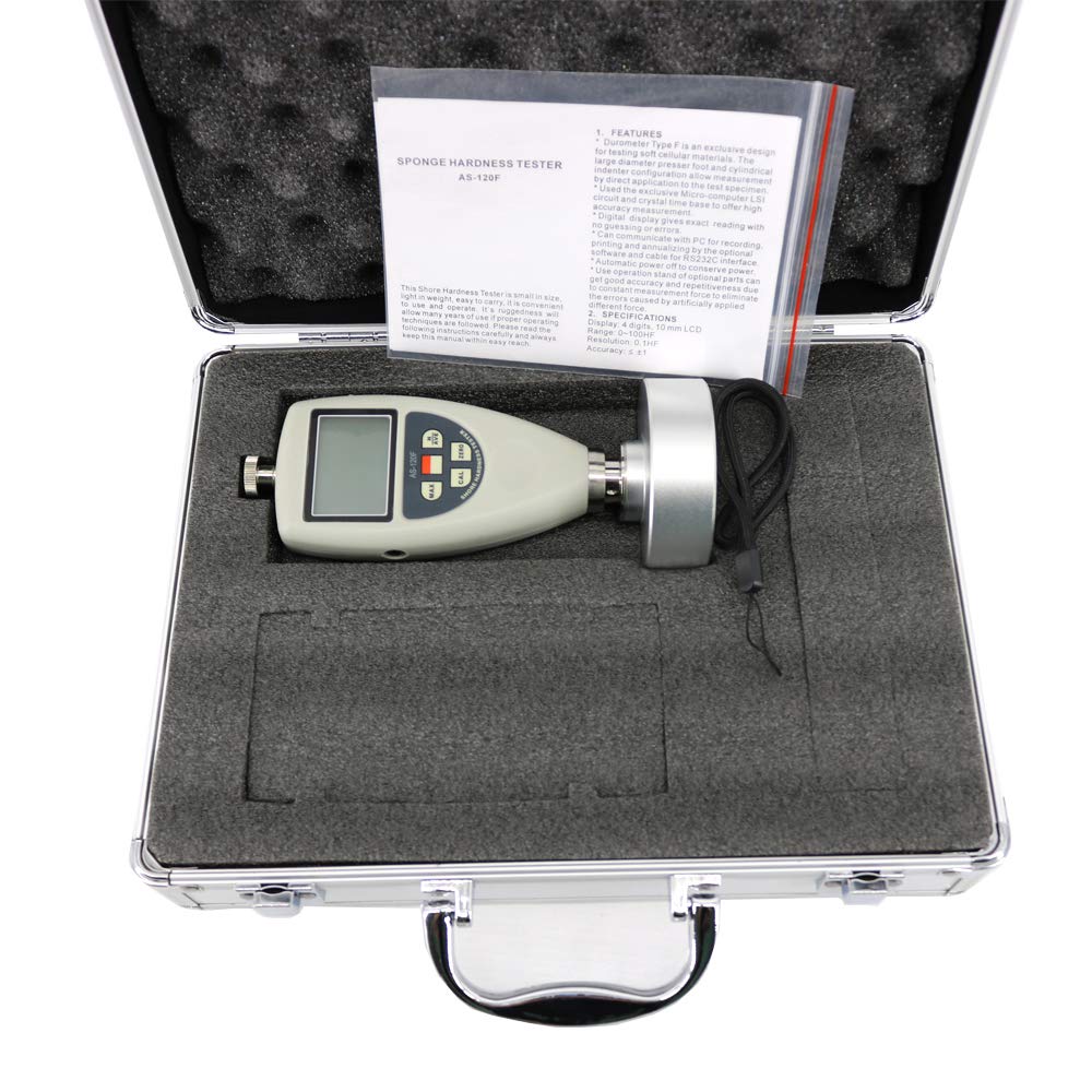 AS-120F Portable Sponge Hardness Tester Rubber Soft Foam Shore Durometer Tester