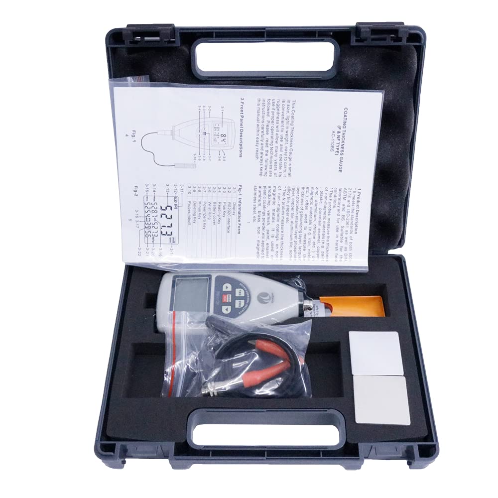 AC-110BS Portable Coating Thickness Gauge 0~1250um with Separate Sensor Painting Thickness Meter
