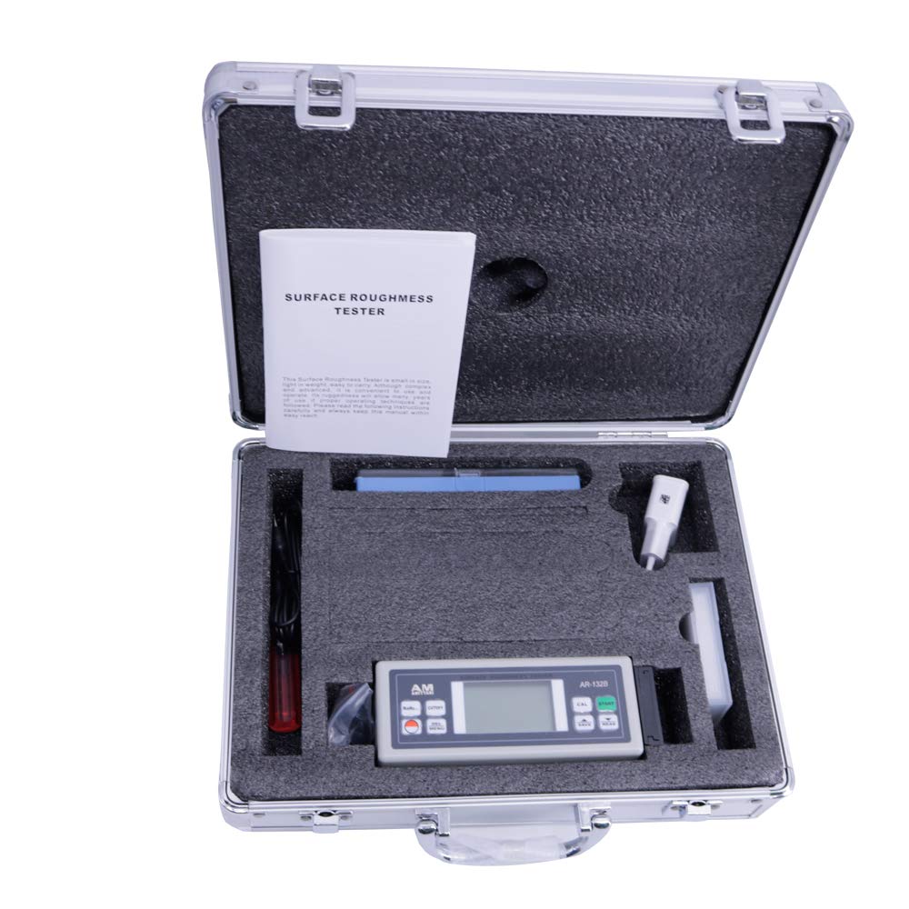 AR-132B Digital Surface Roughness Tester Gauge Meter with Probe for Ra, Rz, Rq, Rt
