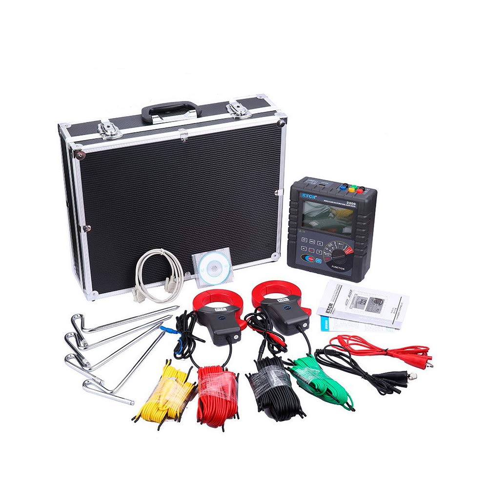 Graigar ETCR3200 Double Clamp Earth Resistance Meter Ground Resistance Multifunction Ground Resistance Tester Earth Resistance Tester