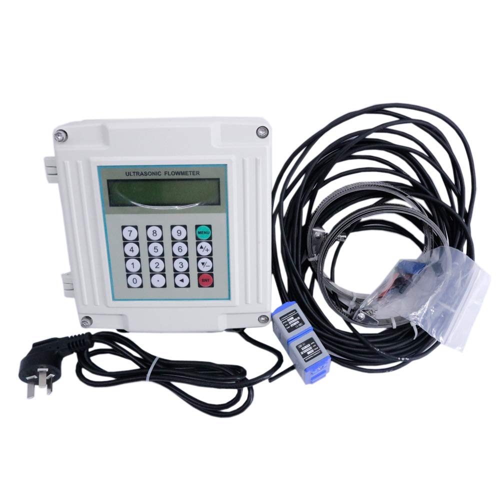 TUF-2000SW+TS-2 Fixed Ultrasonic Flow Meter for DN15-100mm Pipe Liquid Flowing Measuring 0.59-3.93inch Pipeline