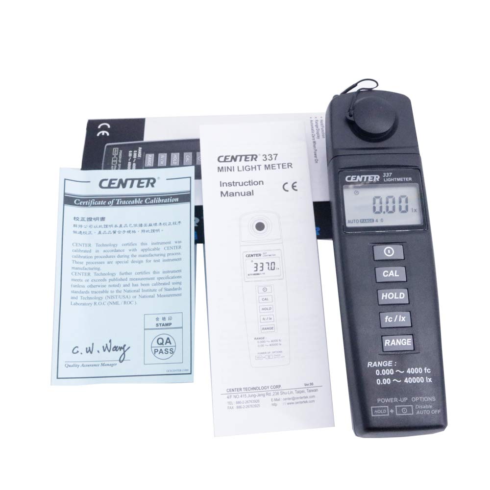 CENTER-337 Digital Mini Light Meter Lightness Tester Bulb Brightness Gauge Lux Meter 0.00~40000 lx