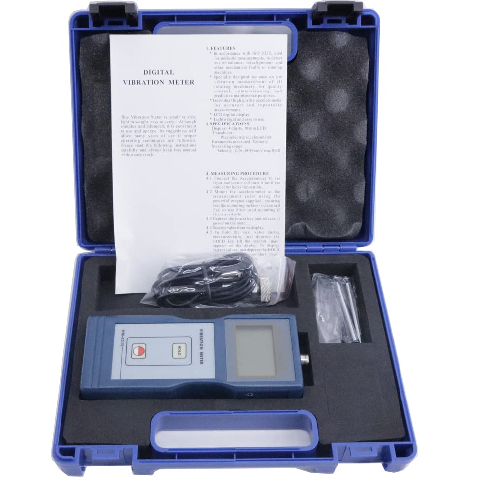 VM-6310 Portable Vibration Meter True RMS VM6310 Digital Vibrometer Range 0.01~199.9 mm/s 10Hz~1kHz
