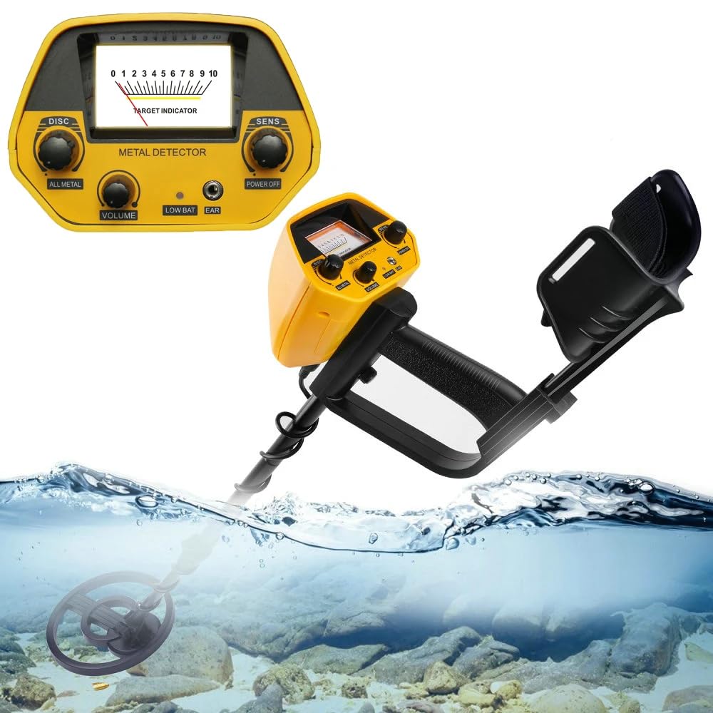 MD-5090 Gold Detector for Adults with 6.5" Waterproof Search Coil, Metal Detector 5.8kHz Scanner
