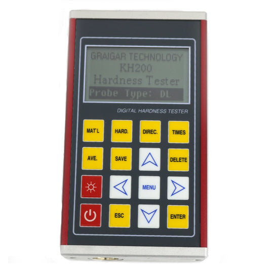 Graigar KH200 High Accuracy Leeb Hardness Tester Hardness Gauge Max 600 Groups Memory Digital Matrix LCD Display