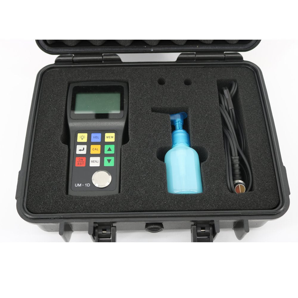 Graigar UM-1D Digital Through Coating Ultrasonic Thickness Gauge Tester Meter 0.03'' to 12'' with PT-08 Probe Transducer P-E and E-E Echo-Echo