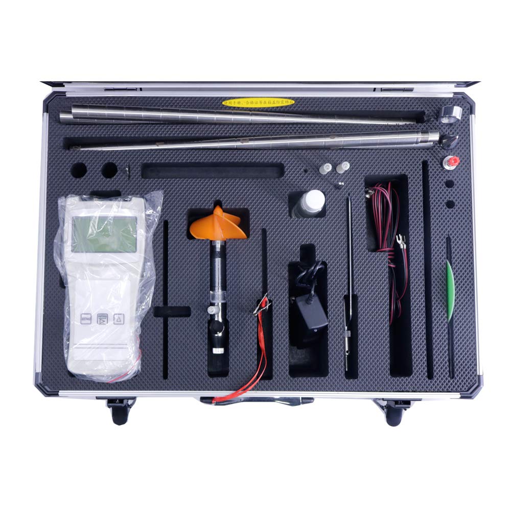 LS1206B Digital Spiral Paddle Type Velocity Tester Portable River Water Flowmeter CBL-1 Type Pump Flow Speed Meter Range 0.05~8m/s