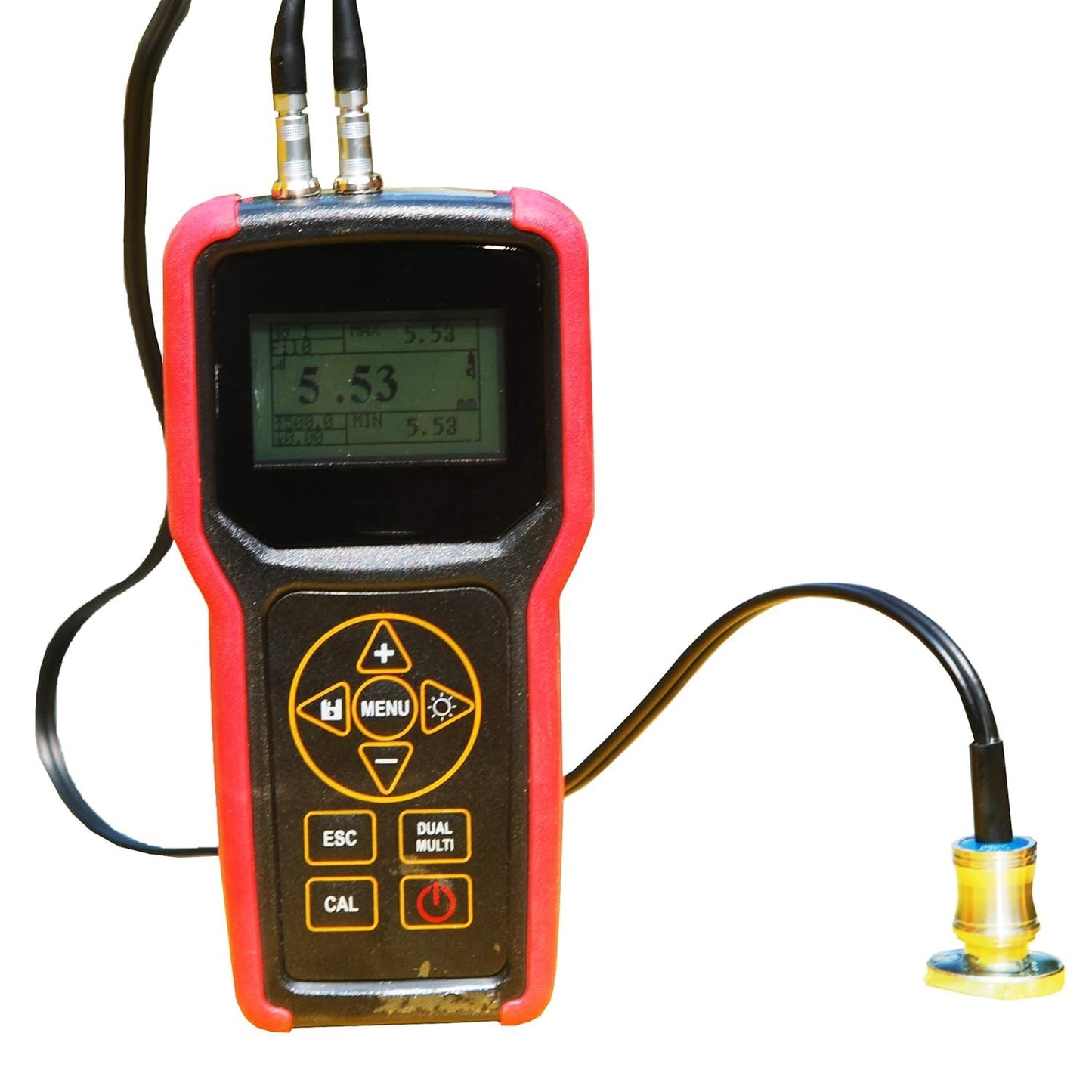 TMG-4002 Ultrasonic Metal Steel Aluminum Thickness Gauge Meter with USB Port Internal Memory 100,000 Data LCD Auto Probe Zero Calibration