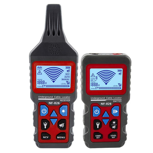 NF-826 Digital Underground Wire Tracker Cable Locator Portable Telephone Cable Finder Electrical Lines Detector