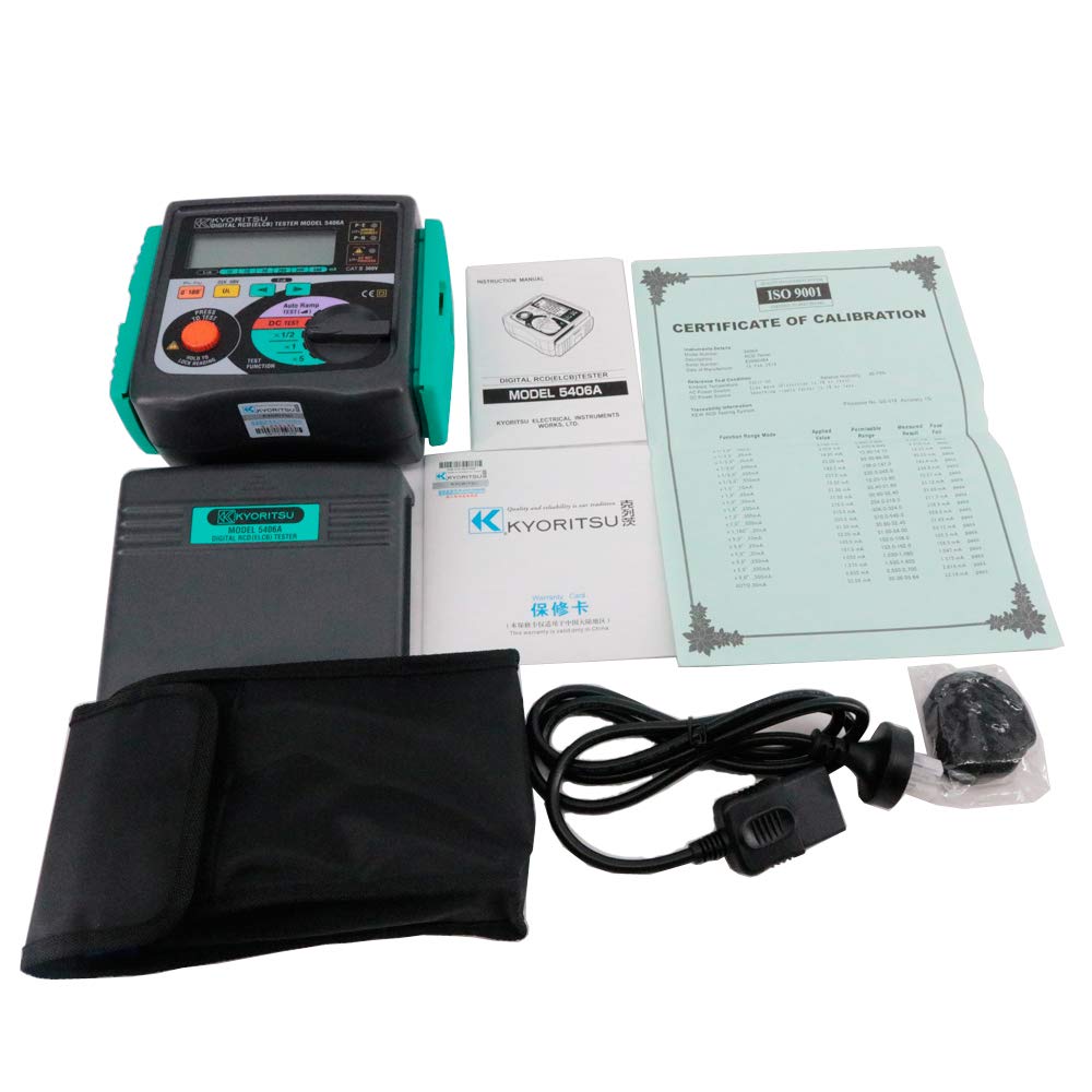 Graigar KYORITSU 5406A Digital RCD (ELCB) Testers High Accuracy with 3 LED for Checking Correct Wiring Status