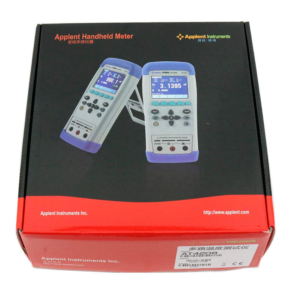 Graigar Thermocouple Temperature Meter AT4208 Handheld Multi-channel Temperature Meter with LCD Display Touch Screen 8 Channels