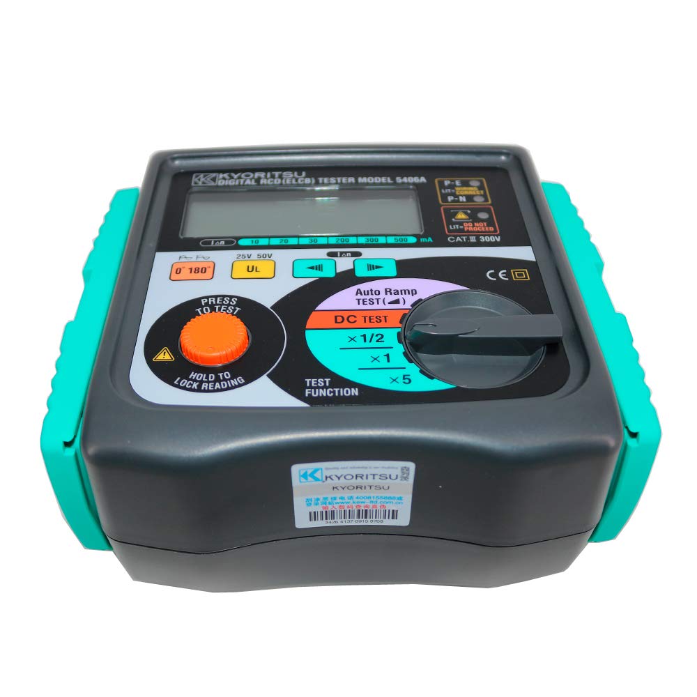 Graigar KYORITSU 5406A Digital RCD (ELCB) Testers High Accuracy with 3 LED for Checking Correct Wiring Status