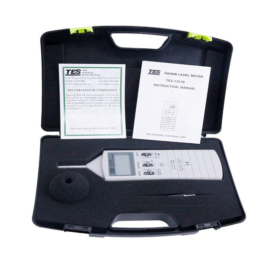 TES-1351B Digital Sound Level Meter 1.5Hz to 8KHz Noise Tester 30 to 130 dB Sound Analyzer