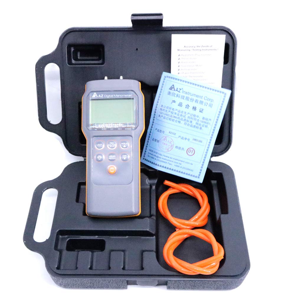 AZ82152 Digital Manometer 15psi Pressure Difference Meter Tester