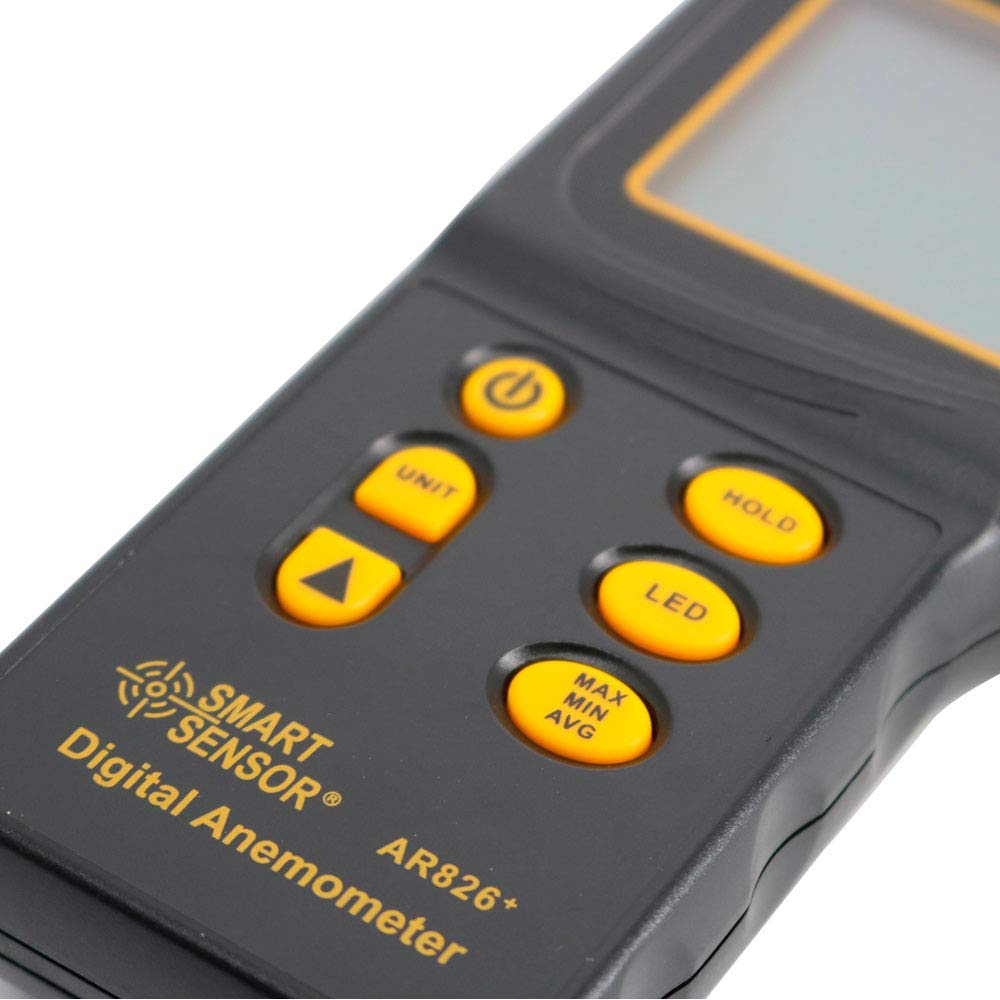 Graigar AR826+ Digital Portable Anemometer Air Volume Meter Anemometer Tester Electronic Wind Speed Meter
