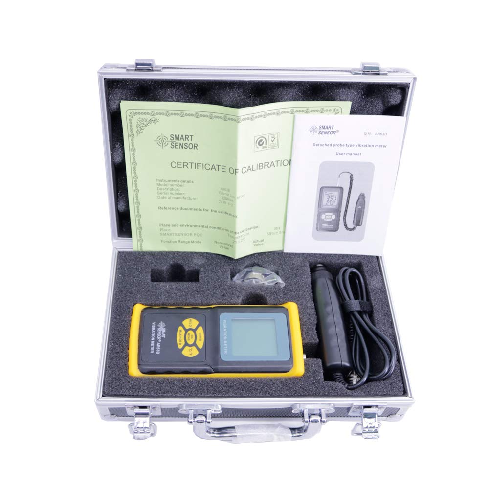 Smart Sensor AR63B Digital Precision Vibrometer Vibration Meter Tester Gauge Analyzer