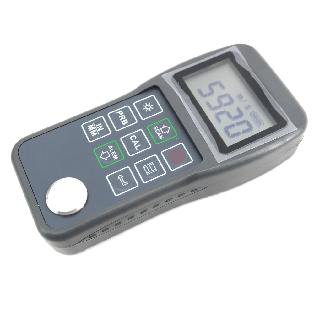 Graigar MT150 Ultrasonic Thickness Meter Gauge Tester Measuring Range 0.75mm-300mm with LCD Backlight Display Resolution 0.1mm