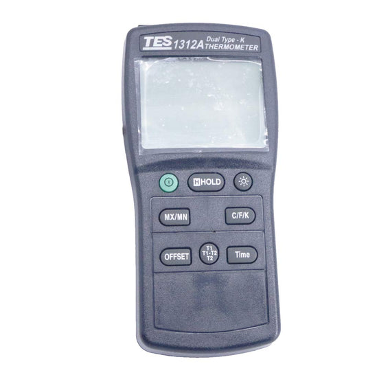TES-1312A Digital Dual Type-K Thermometer Dual Channel Thermometer Temperature Meter Measuring Range -200°F to +1999°F