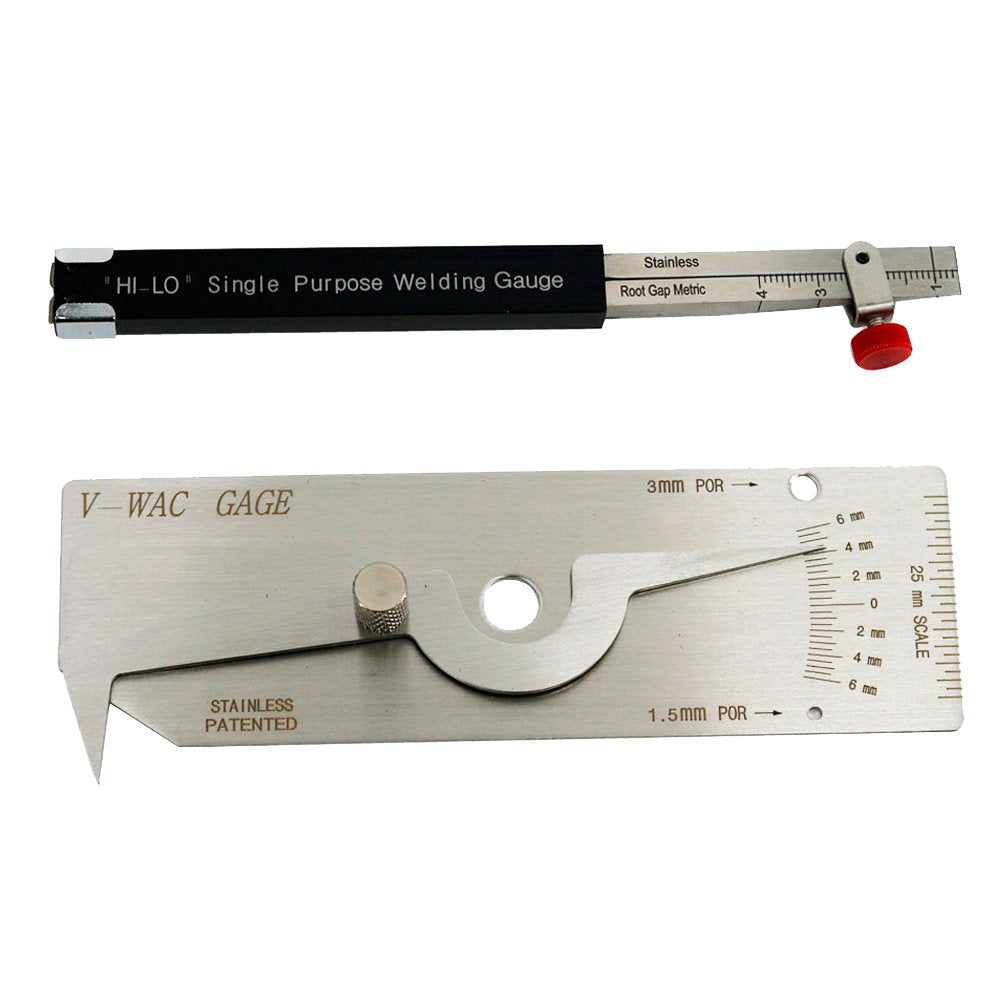 Graigar Stainless Steel Welding Measuring Gauge Tool Kits Combine Suit 16 Pieces Welding Inspection Gauge