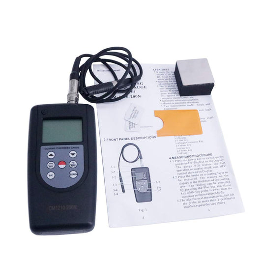 CM-1210-200N Coating Thickness Gauge Digital Thickness Meter Range 0~200um / 0~8mil