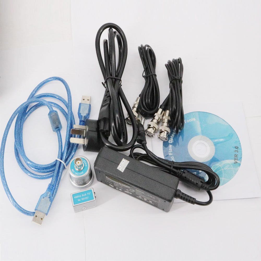 Graigar GR650 NDT Ultrasonic Flaw Detector Defectoscope Scanning Range 0 to 10000mm with 4Mhz Straight and 60° Angle Probe