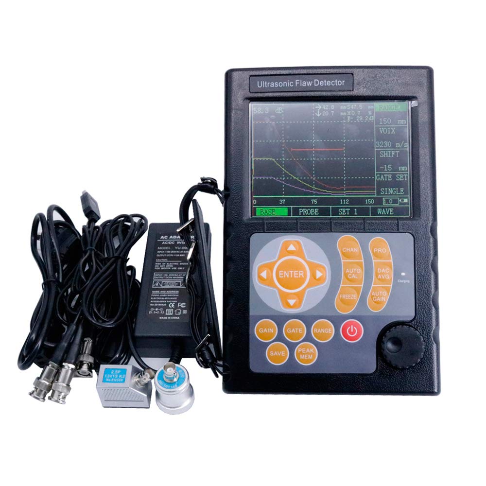 Graigar GR900 Portable Ultrasonic Flaw Detector Digital Flaw Detector Automated Display Precise Flaw Location Measuring Range 0-10000mm Gain Range 0~110dB (Step Length 0.1dB, 1dB)