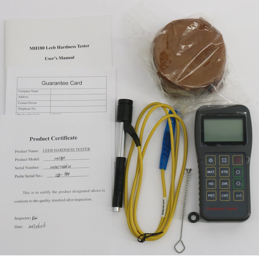 Graigar MH180 Portable Digital Rebound Leeb Hardness Tester Meter Gauge with Large Storge Capacity