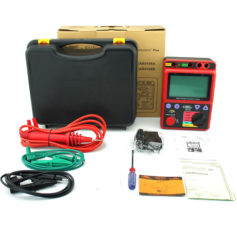 Smart Sensor AR3125 High Voltage Insulation Tester 5000V Digital Resistance Meter 0.0MΩ~1000GΩ
