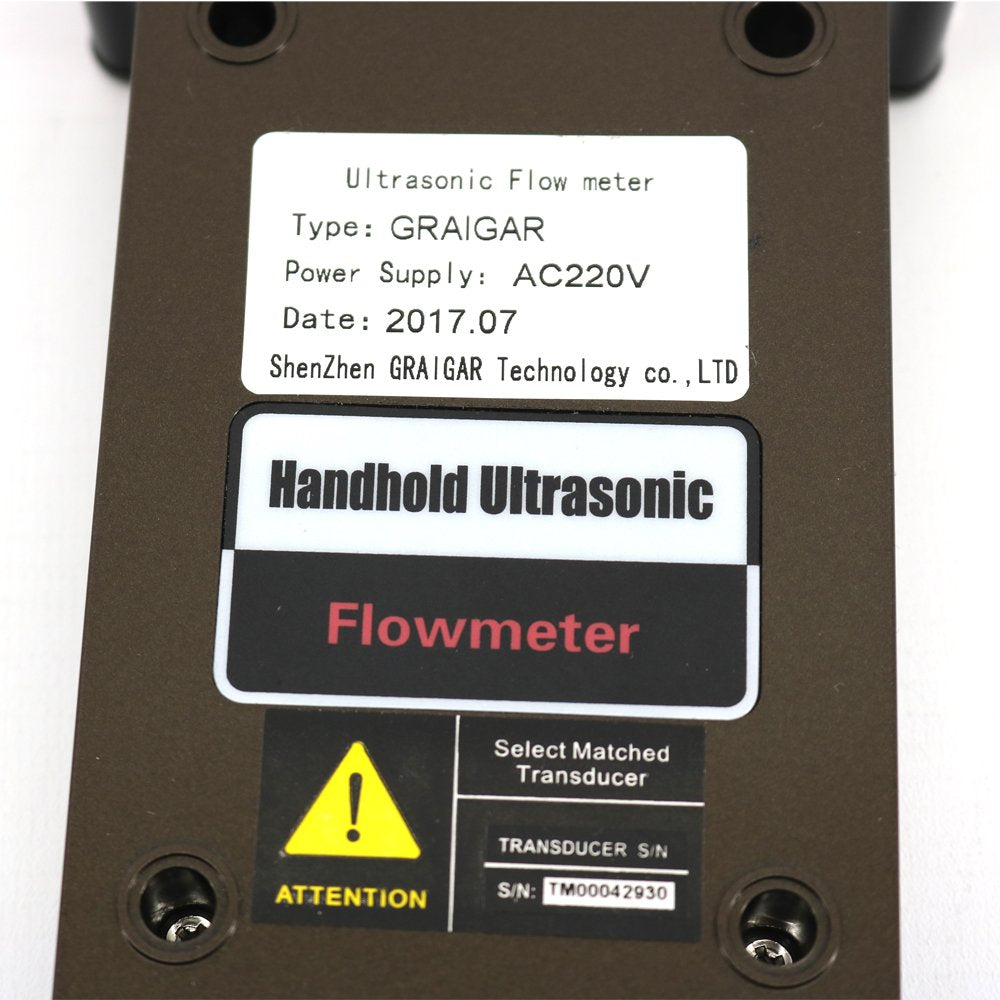 Graigar Ultrasonic Flow Meter Flowmeters TUF-2000H+TS-2+TM-1+TL-1 Measuring Pipe Size from DN15mm to DN6000mm