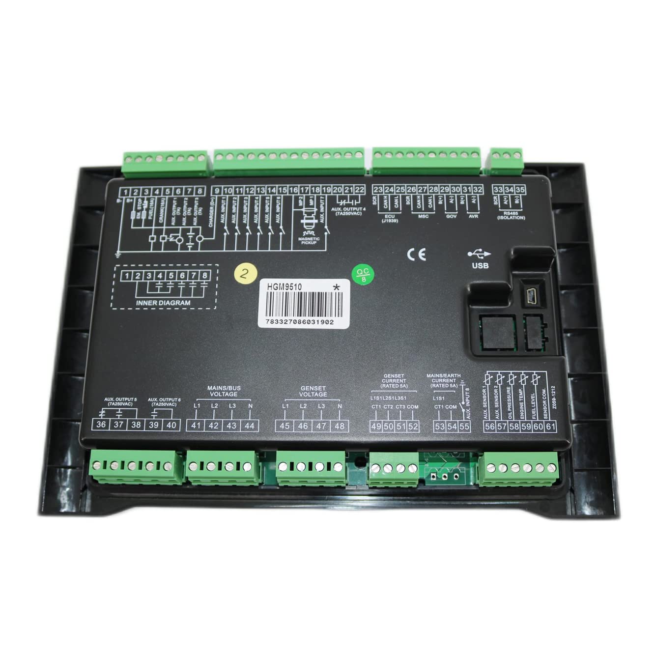 Smartgen HGM9510 Parallel Manual/Auto Generator Controller Panel with RS485 and CANBUS