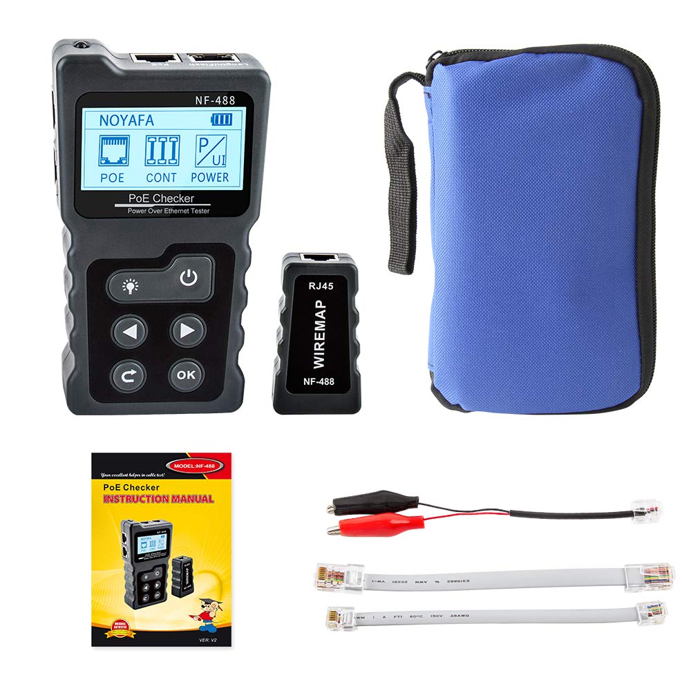 NF-488 PoE Checker Power Over Ethernet Tester LAN Cable Tester Network Cable Detector