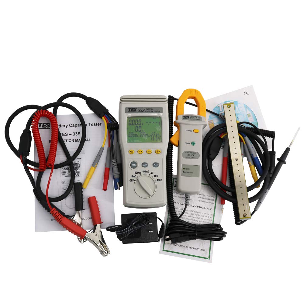 Graigar TES-33S Battery Capacity Tester TES33S Battery Capacity 0 to 1200AH RS232 PC Interface Original Upgraded Version Battery Tester