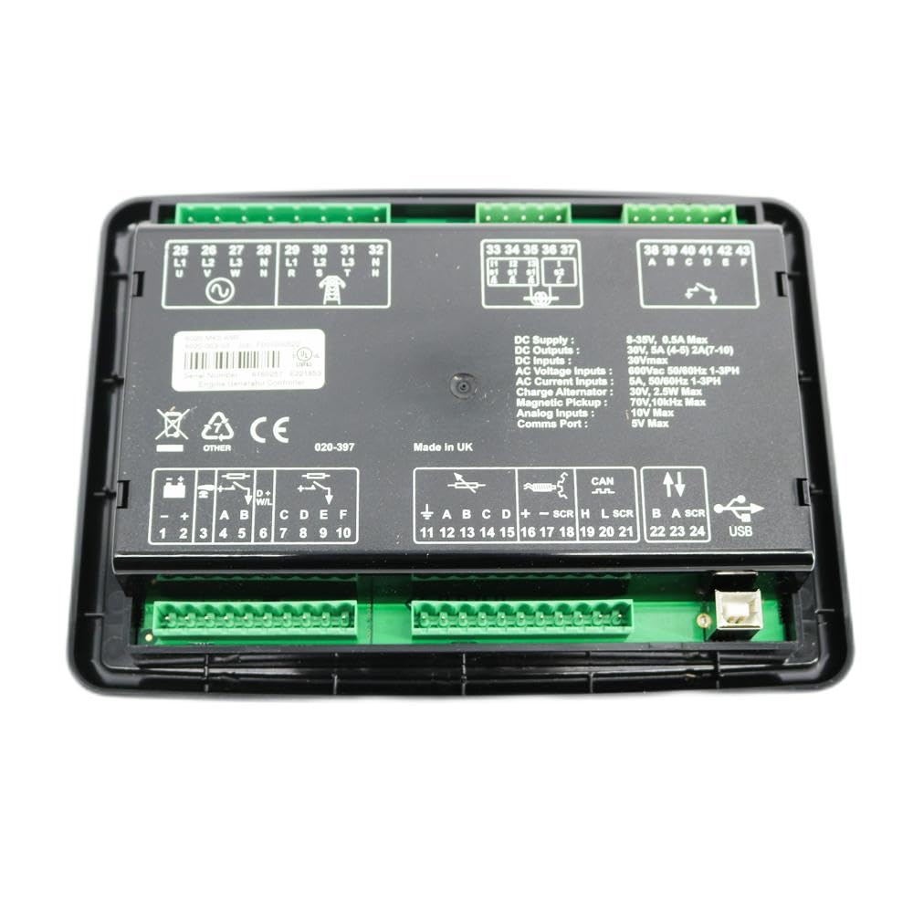Original Deep Sea DSE6020MKII Auto Mains (Utility) Failure Control Module AMF Generator Controller Single Diesel and Gas Gen-sets Controller Panel