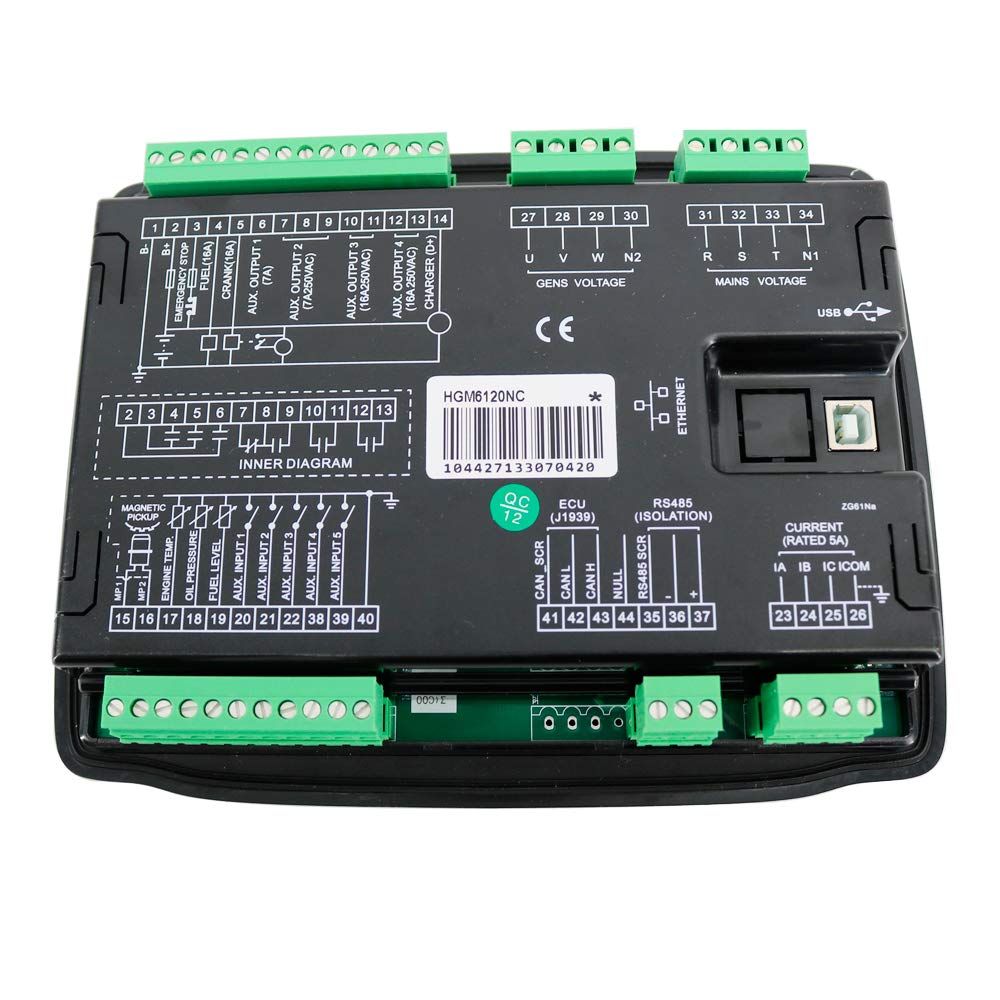 Graigar HGM6120NC Generator Controller Automatic Start Module Automatic Controller Simple Connections and High Reliability