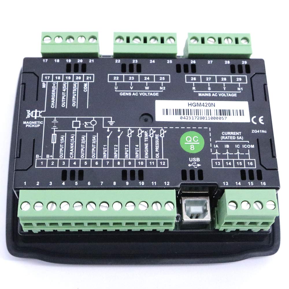 New Smartgen HGM420N AMF Genset Controller Remote Signal Start and Stop Controller Module Mains/Generator Controller Panel
