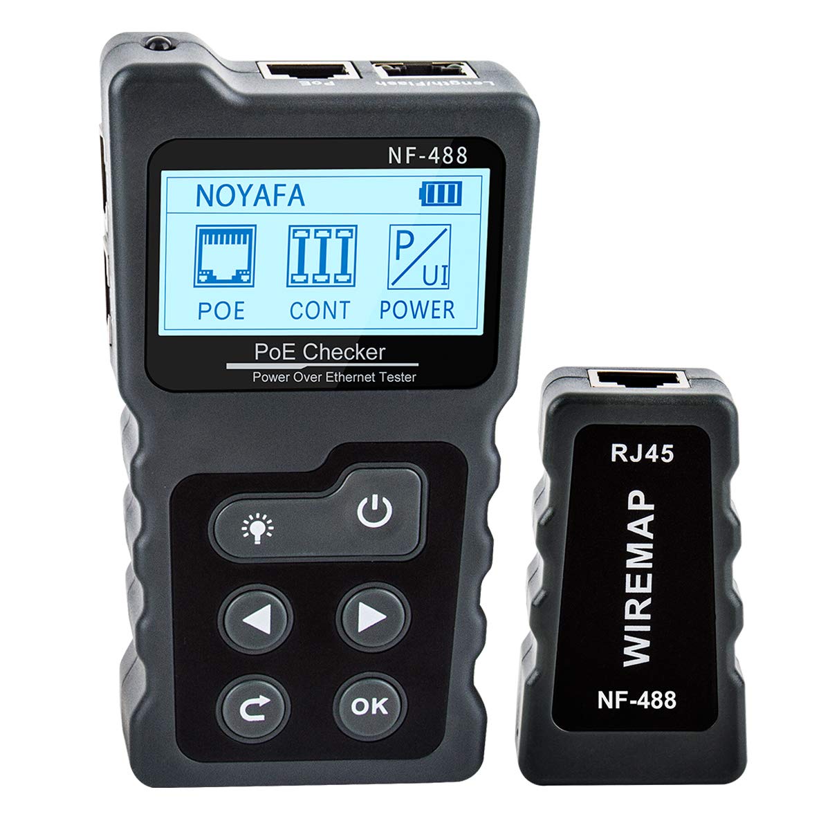 NF-488 PoE Checker Power Over Ethernet Tester LAN Cable Tester Network Cable Detector