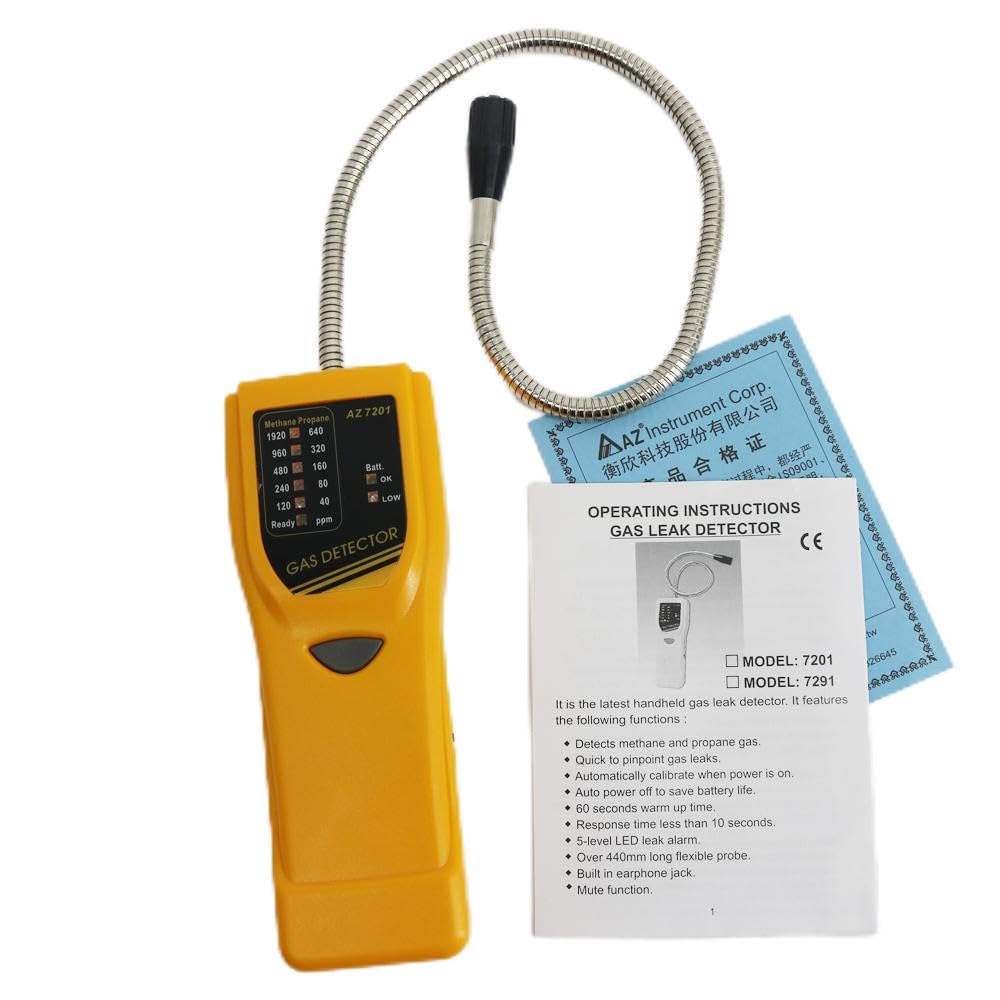 AZ7201 Portable Methane Propane Gas Leak Detector Gas Detector CH4 Gas Leakage Meter
