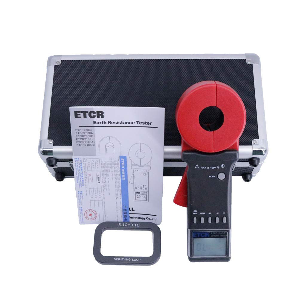 Graigar ETCR2100A+ Digital Clamp Meter Ground Earth Resistance Meter Tester Clamp Earth Resistance Tester 0.01-1200 Measuring Range