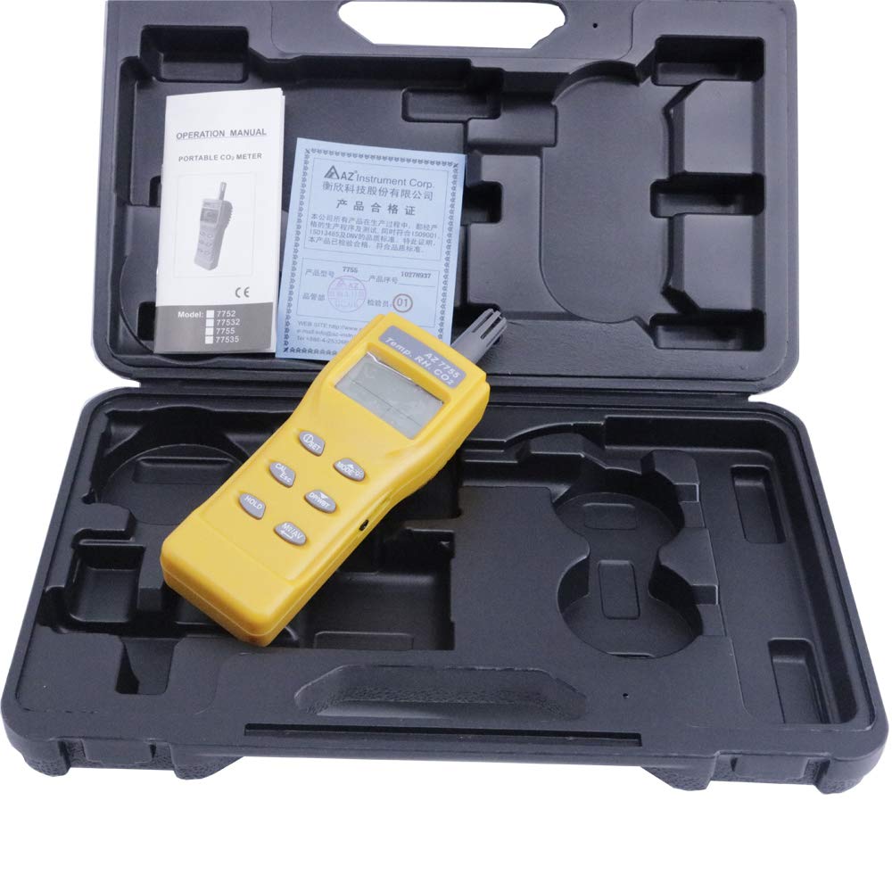 AZ7755 Handheld Indoor Air Quality Meter CO2 Gas Tester Humidity and Temperature Meter Carbon Dioxide Tester