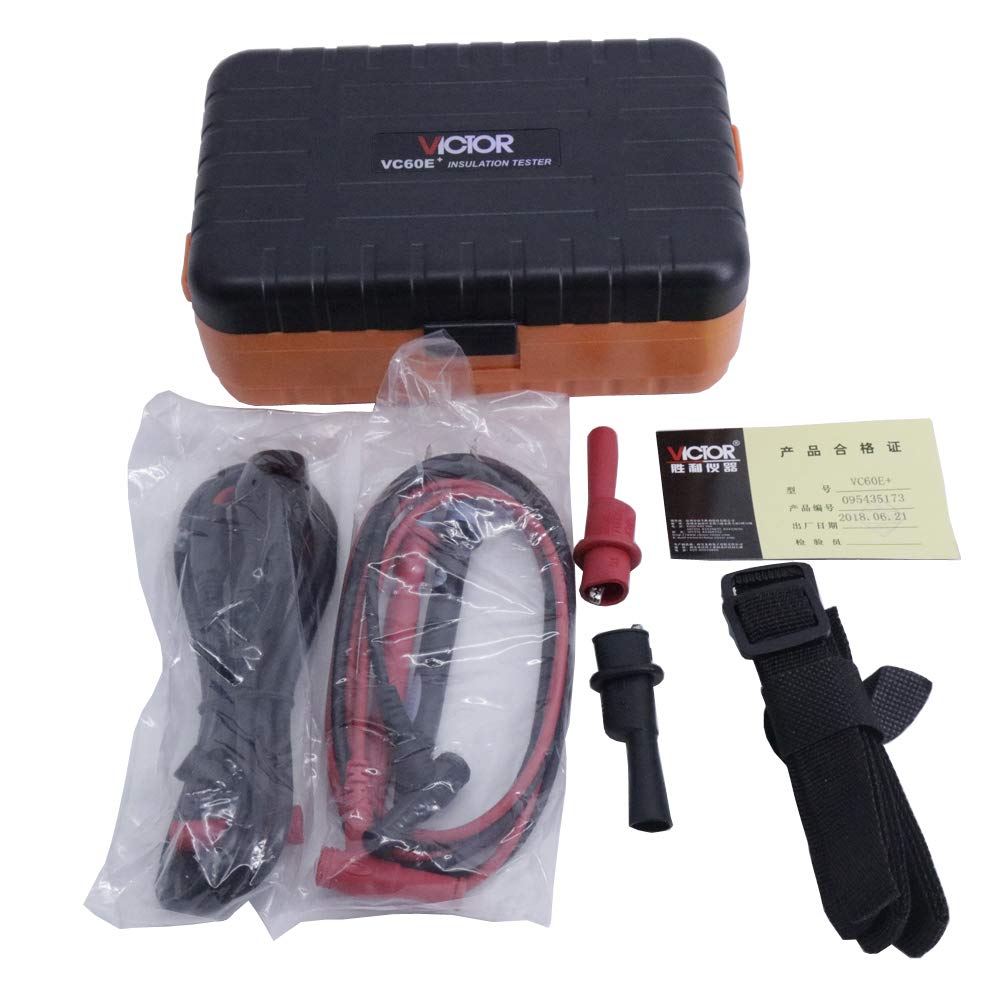 Graigar VC60E+ Digital Insulation Resistance Tester Gauge DC/AC 50M ohm-199.9G ohm Meter Tester