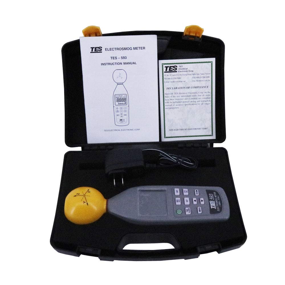 Graigar TES-593R EMF Meter TES593R Triaxial Data Logger 100% Original Taiwan ElectroSmog Tester Meter