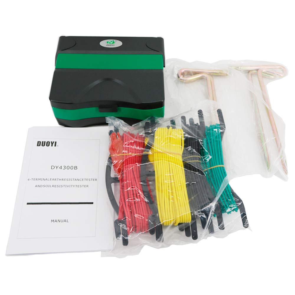Graigar DY4300B 4-Terminal Multimeter Tester Electrical Instrument Earth Ground Resistance and Soil Resistivity Tester